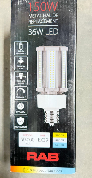 RAB CORN COBB LED BALLAST BYPASS LAMP RPL 150W HALIDE SODIUM 277-480V HID-36