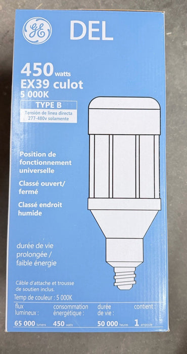 NEW GE CORN COBB LED 450 WATT EX39 5000K 277-480VAC
