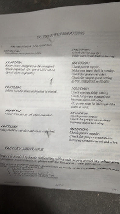 CONVEYOR COMPONENTS MOTION SWITCH CMS SPEED SWITCH ZERO SPEED ETC