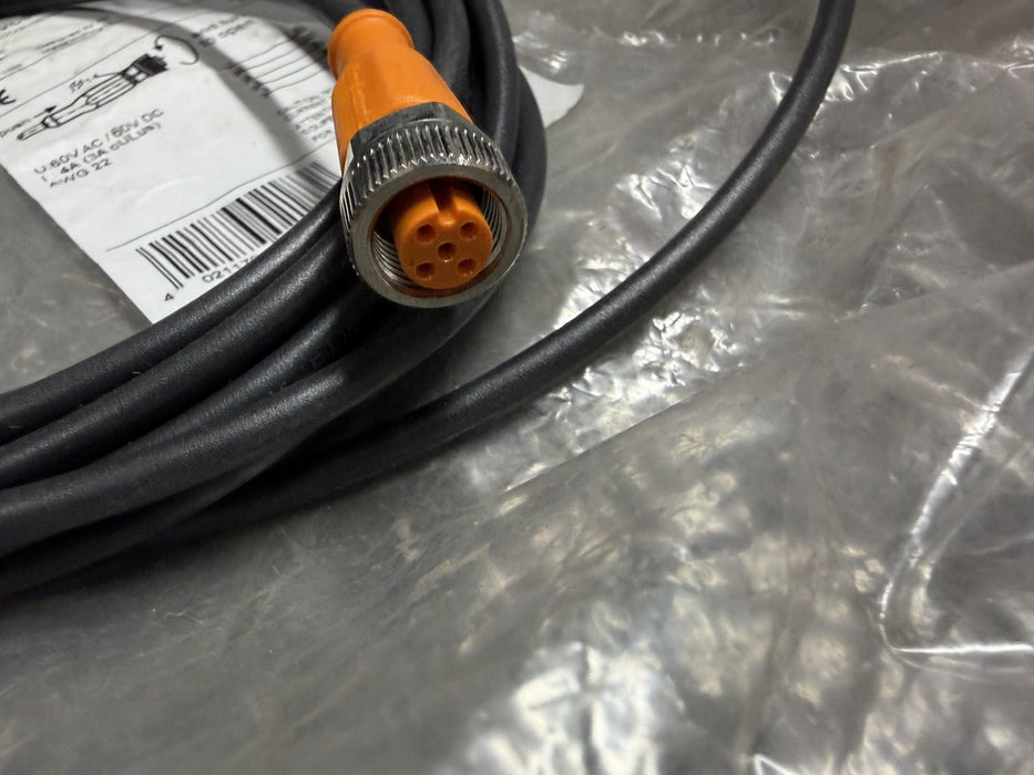 Ifm Evc071 Cordset, 5Pin Cable 5M  4A Max