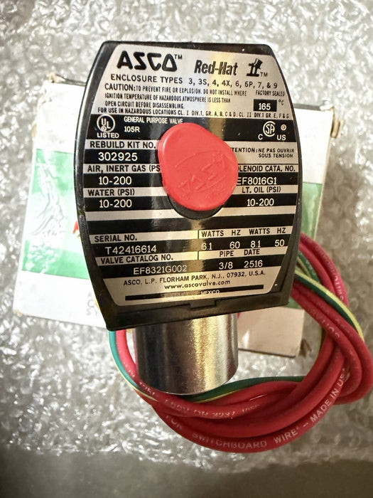 ASCO EF8321G002 NEW IN BOX 120VAC