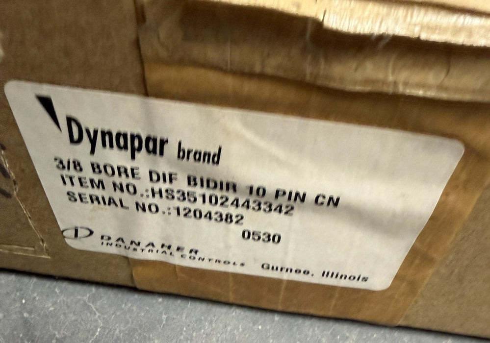 NORTHSTAR / DANAHER CONTROLS HS351024 DYNAPAR MODEL HS35102443342 ENCODER 3/8"