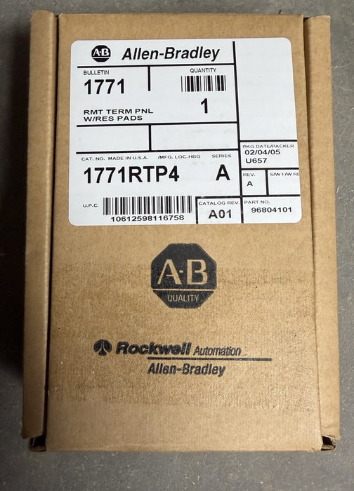 AB 1771-RTP4 REMOTE TERMINAL PANEL SER.A 1771RTP4 NEW