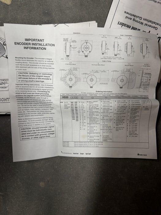 NORTHSTAR / DANAHER CONTROLS HS351024 DYNAPAR MODEL HS35102443342 ENCODER 3/8"