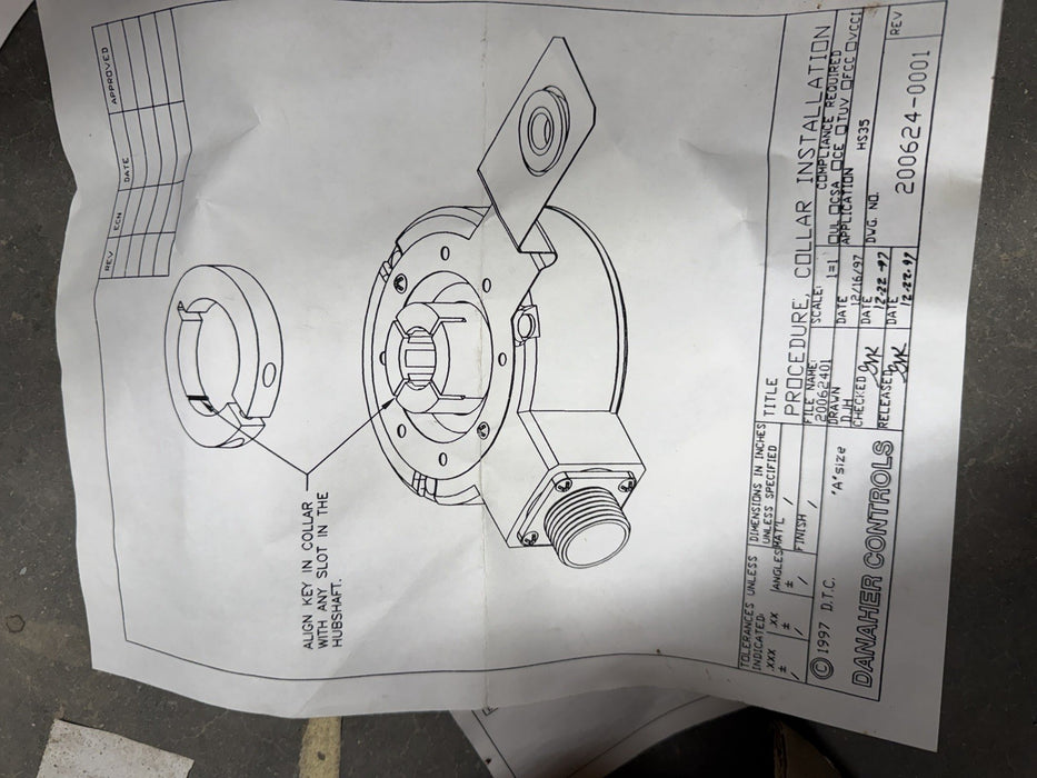NORTHSTAR / DANAHER CONTROLS HS351024 DYNAPAR MODEL HS35102443342 ENCODER 3/8"