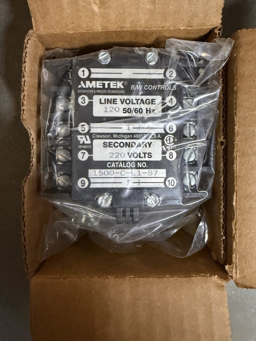 AMETEK B/W CONTROLS LIQUID LEVEL CONTROL 1500-C-L1-S7-OC-X 110-120 VAC TO 220VAC