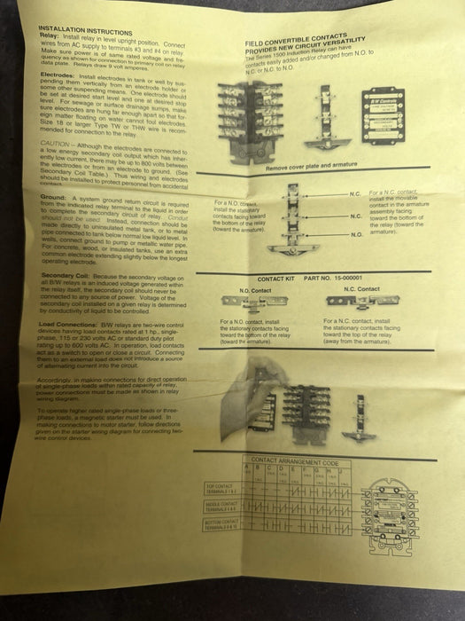 AMETEK B/W CONTROLS LIQUID LEVEL CONTROL 1500-C-L1-S7-OC-X 110-120 VAC TO 220VAC