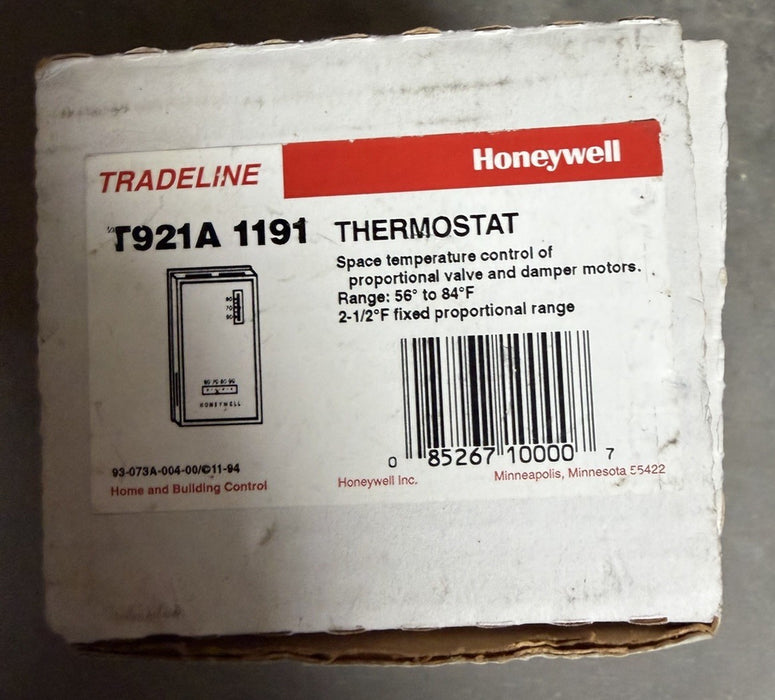 T921A 1191 NO COVER NEW UNUSED HONEYWELL THERMOSTAT PROP VALVE DAMPER CONTROL