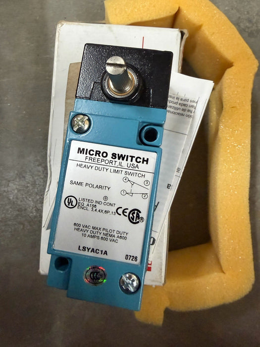 Honeywell LSYAC1A 600 V AC 10 A Rotary Gear Limit Switch micro switch