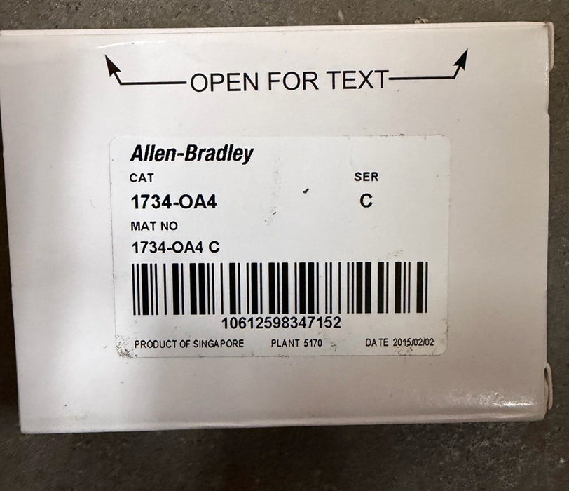 1734-OA4 Allen-Bradley 1734-OA4 I/O 4 Point Digital Output Module POINT I/O