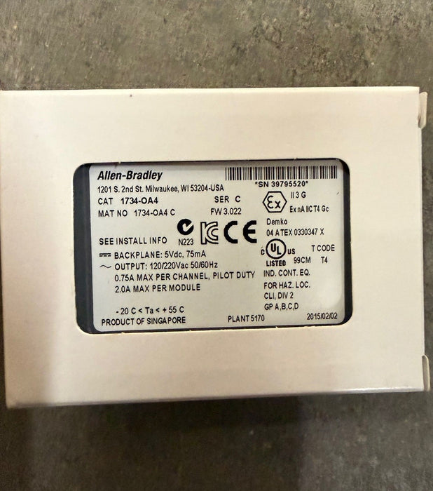 1734-OA4 Allen-Bradley 1734-OA4 I/O 4 Point Digital Output Module POINT I/O