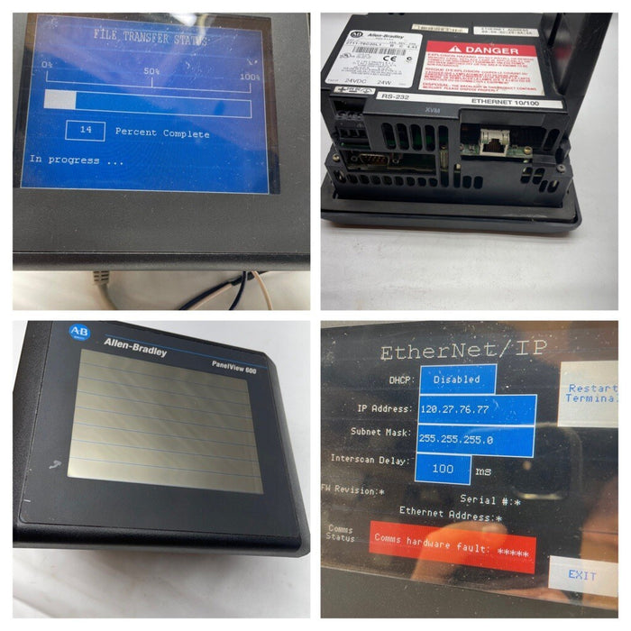 2711-T6C20L1 ALLEN BRADLEY PANELVIEW 600 STANDARD 2711 4.43 ETHERNET HMI 2711-T6