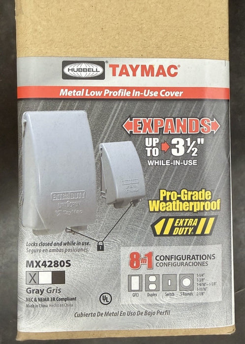 6pcs box HUBBELL TAYMAC Mx4280s 1-Gang Vertical In Use Weatherproof Cover 3.5"W