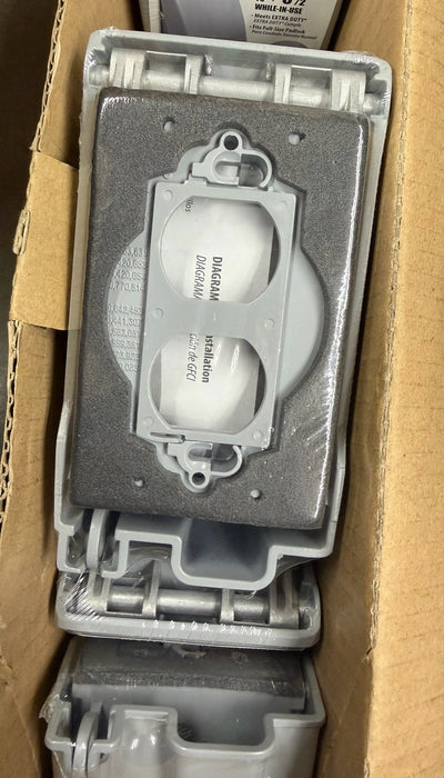 6pcs box HUBBELL TAYMAC Mx4280s 1-Gang Vertical In Use Weatherproof Cover 3.5"W