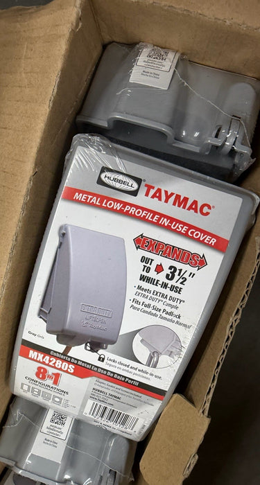 6pcs box HUBBELL TAYMAC Mx4280s 1-Gang Vertical In Use Weatherproof Cover 3.5"W