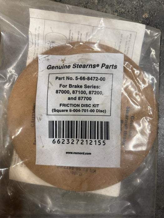 Stearns 5-66-8472-00 Friction Brake Disk Kit SEALED FRICTION DISC KIT
