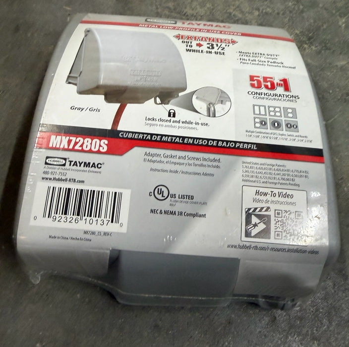 1pcs HUBBELL TAYMAC MX7280S 2-Gang Vertical In Use Weatherproof Cover 55-IN-1