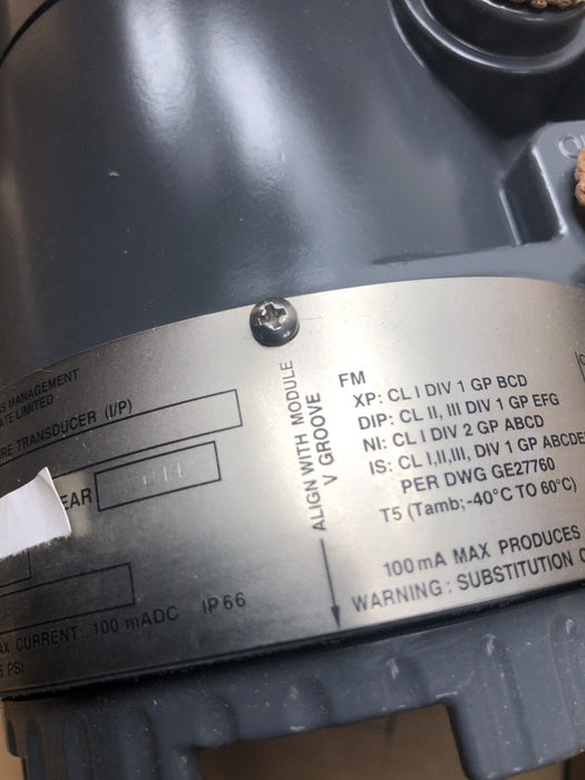 NEW 2014 EMERSON 846-738-110611 Transducer 4-20ma .5-18 psi OUTPUT I/P I2P