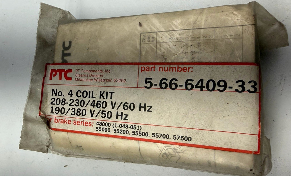 Stearns 5-66-6409-33 No. 4 Coil Kit 208-230/460 Volt