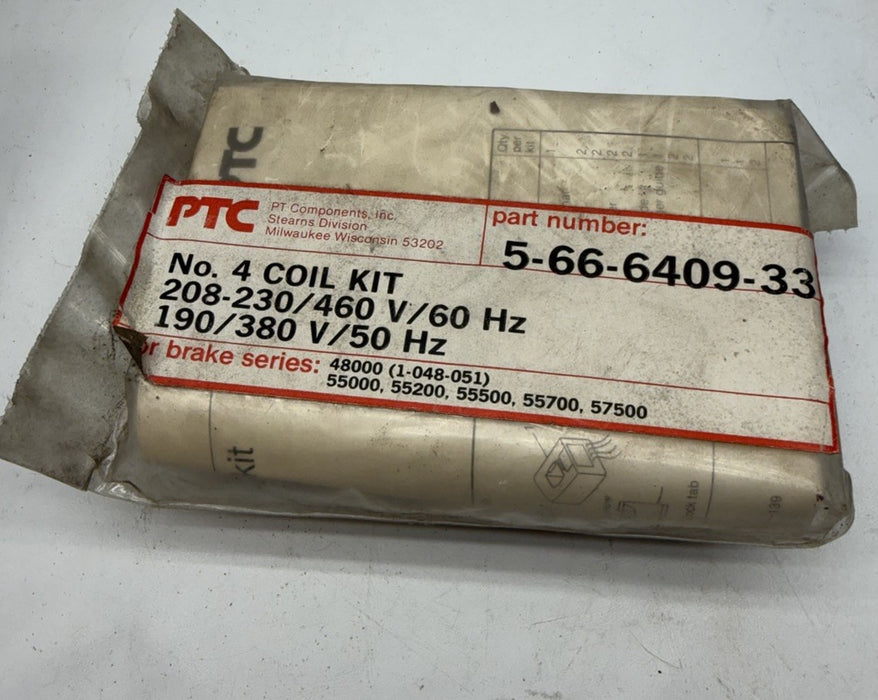 Stearns 5-66-6409-33 No. 4 Coil Kit 208-230/460 Volt