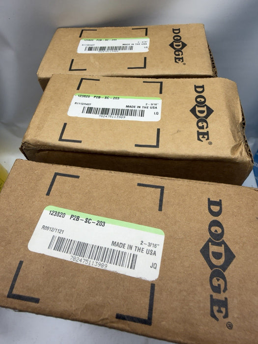 DODGE P2B-SC-203 123820 NEW IN BOX PILLOW BLOCK BEARING 2-3/16"