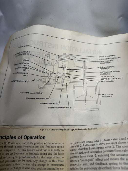 Bellofram Type 80 PNEUMATIC Valve Positioner NIB