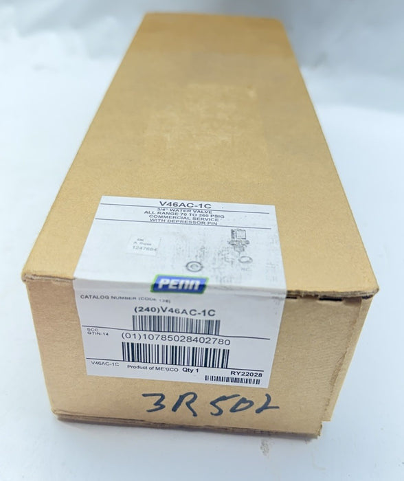 JOHNSON CONTROLS V46AC-1C 3/4" WATER VALVE  All RANGE 70 TO 260 PSIG Commercial