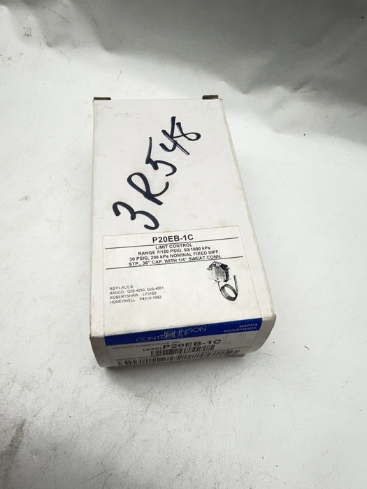 Johnson Controls P20EB-1C Air Conditioning Limit Control 7-150 psi