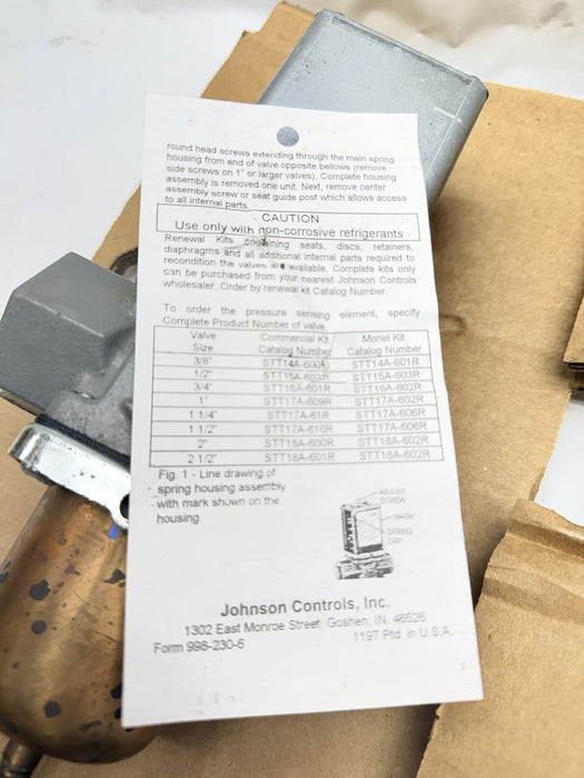 Johnson Controls V46ad-1C Water Regulating Valve, 2 Way, 1 In