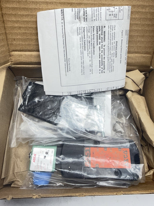 ASCO Solenoid  Valve SC8551A001MS 120V 4 Way 1/4” Ports NIB