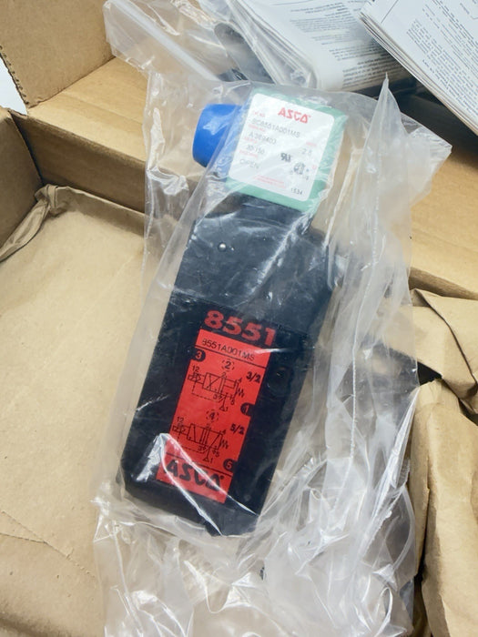 ASCO Solenoid  Valve SC8551A001MS 120V 4 Way 1/4” Ports NIB
