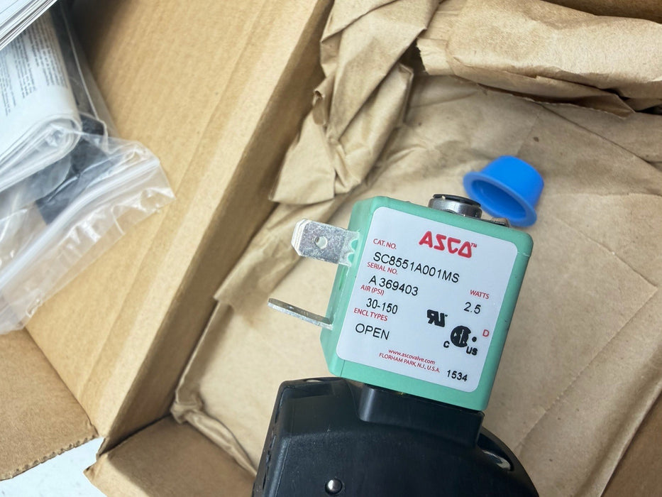 ASCO Solenoid  Valve SC8551A001MS 120V 4 Way 1/4” Ports NIB