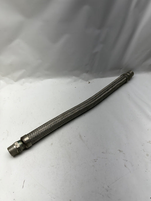 Stainless Steel Flexible Hose 1” MNPT Both Ends  Coregated Inside (no rubber)