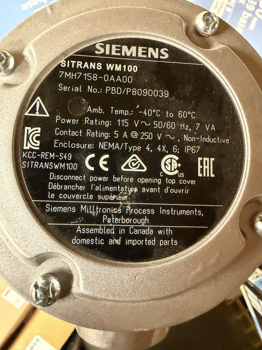 Siemens 7MH7158-0AA00 Sitrans WM100 Zero-Speed  Alarm Switch (b479)