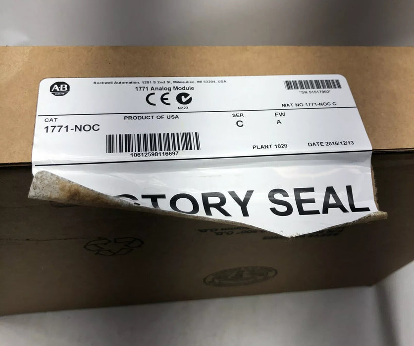 1771-NOC NEW 2016 ALLEN BRADLEY 1771NOC HIGH RESOLUTION ANALOG OUTPUT PLC-5 NIB