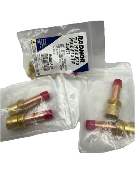 2 Qty- Radnor 45V27 Gas Lens Collet Body, Med 1/8” 64005580