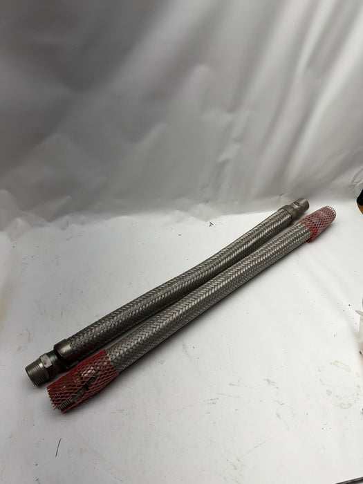 Stainless Steel Flexible Hose 1” MNPT Both Ends  Coregated Inside (no rubber)