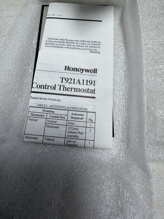 T921A 1191 NEW UNUSED HONEYWELL THERMOSTAT PROP VALVE DAMPER CONTROL TRADELINE