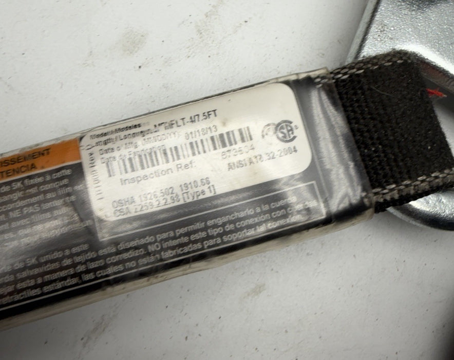 Honeywell Miller MFLT-3/7.5FT Turbo T-BAK Tie-Back Personal Fall Limiter