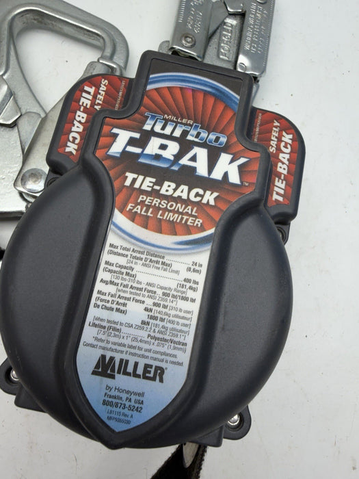 Honeywell Miller MFLT-3/7.5FT Turbo T-BAK Tie-Back Personal Fall Limiter