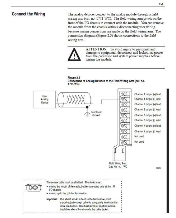 1771-OFE1 PLC-5 Analog Output Card 4 Channel Selectable Voltage Ranges