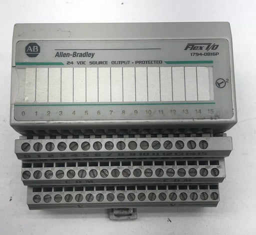 1794-OB16P /A ALLEN BRADLEY FLEX I/O 24 VDC SOURCE OUTPUT MODULE PROTECTED