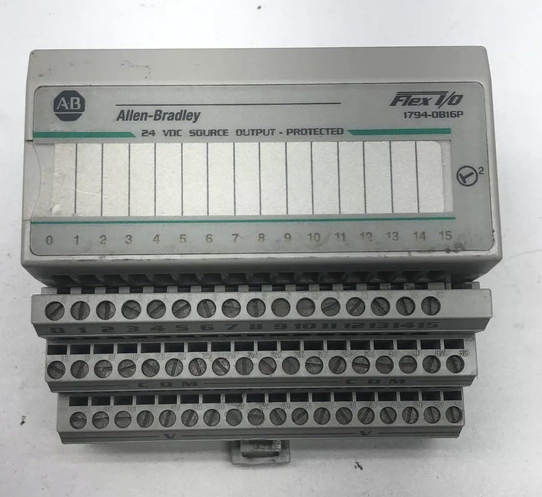 1794-OB16P /A ALLEN BRADLEY FLEX I/O 24 VDC SOURCE OUTPUT MODULE PROTECTED