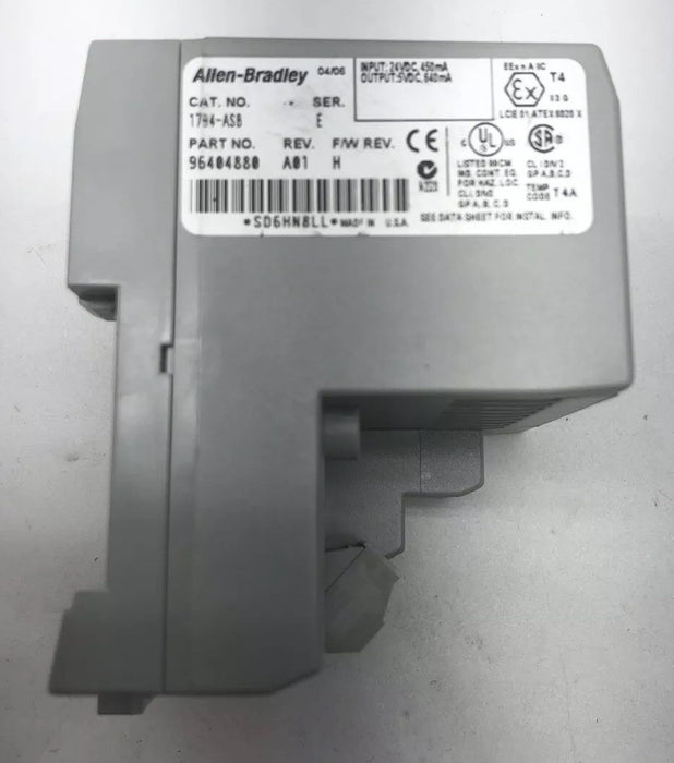 1794-ASB E ALLEN BRADLEY FLEXLOGIX CLEAN AND WORKING REMOTE I/O RIO 24VDC AB