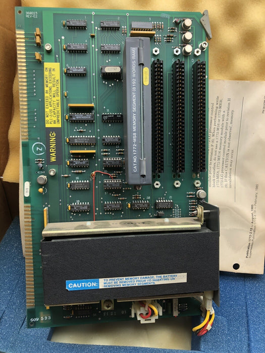 1772MEB ALLEN BRADLEY PLC2/20 - PLC/2/30 MEMORY BOARD BATTERY BACKUP 1772-MEB