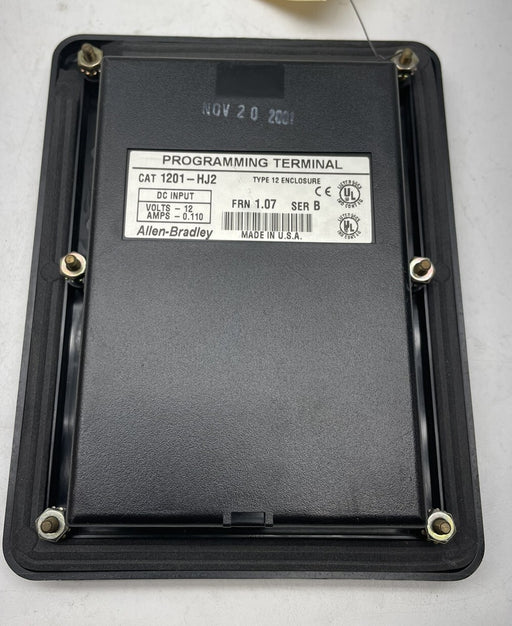 ALLEN BRADLEY 1201-HJ2 PROGRAMMING TERMINAL 12V FRN 1.07 SER B GREAT CONDITION