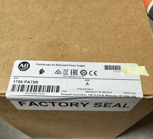 1756-PA75R NEW 2020 ALLEN BRADLEY CONTROLLOGIX PLC REDUNDANT POWER SUPPLY SEALED