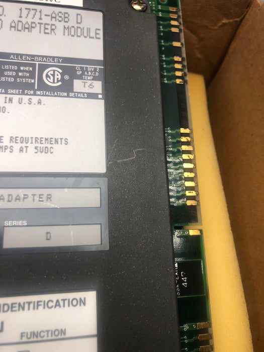 1771-ASB D ALLEN-BRADLEY REMOTE I/O ADAPTER MODULE RIO 1771ASB 1771-ASB/D