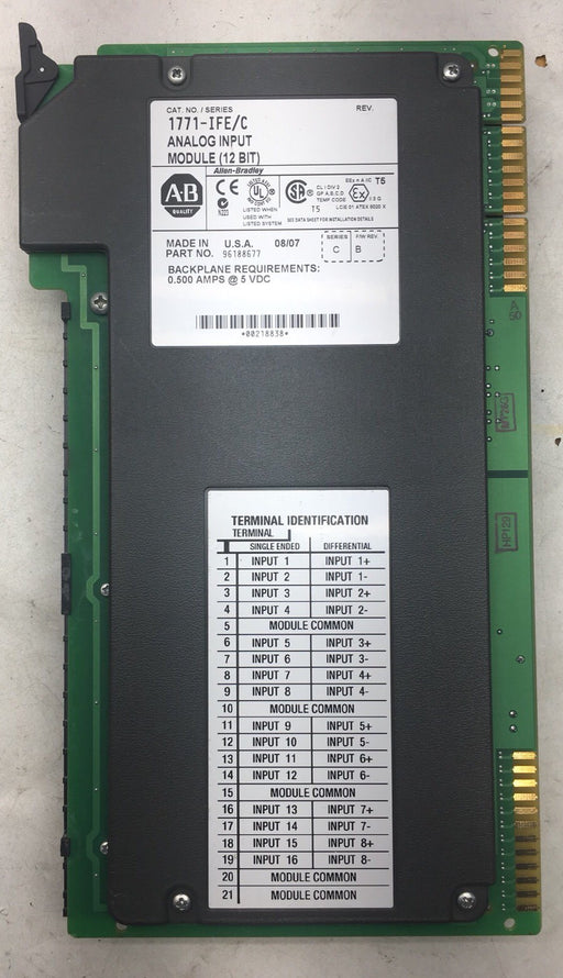 1771-IFE Ser C analog Allen Bradley 1771-lFE/C completely tested IFE 1771