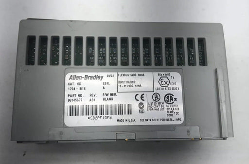 ALLEN BRADLEY 1794-IB16 24VDC SINK INPUT MODULE AND 1794 TB3 TERMINAL BASE